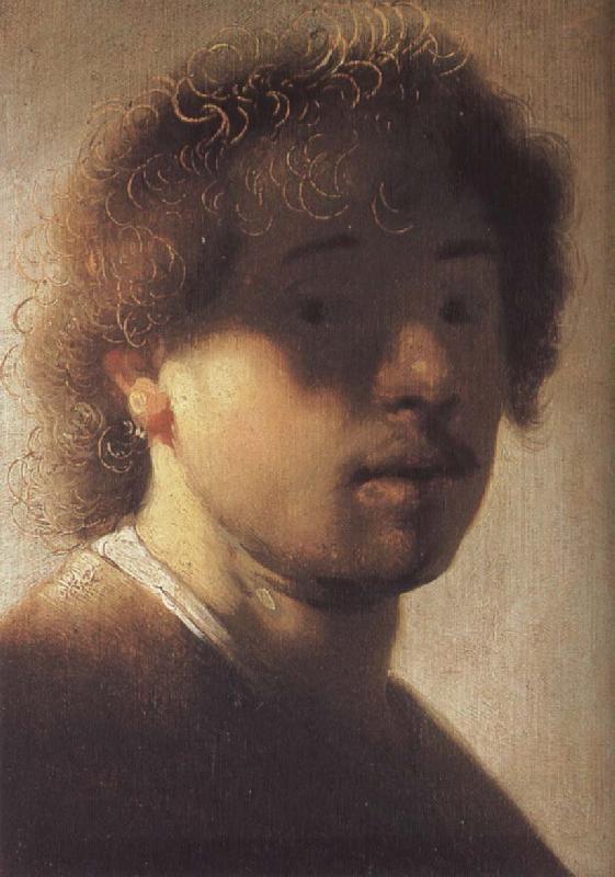 Rembrandt Harmensz Van Rijn Sjalvportratt at about 21 ars alder